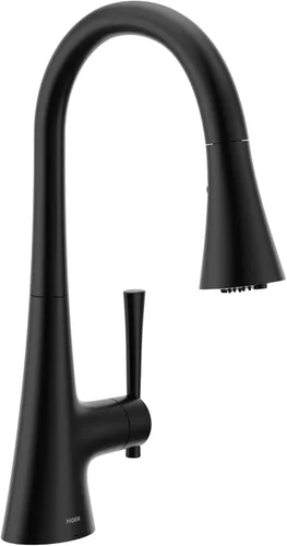 Miniatura 18 de Moen Kurv Spot Resist Stainless Collection 9126SRS - Grifo de cocina desplegable de una manija con refuerzo de potencia y reflejo Acero inoxidable