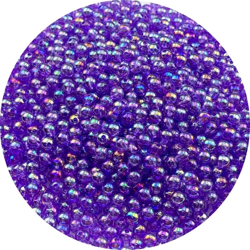 Miniatura 90 de 2000 cuentas redondas acrílicas de 0.157 pulgadas (0.157 in), cuentas espaciadoras de colores AB con agujero para bricolaje, pulseras, collares
