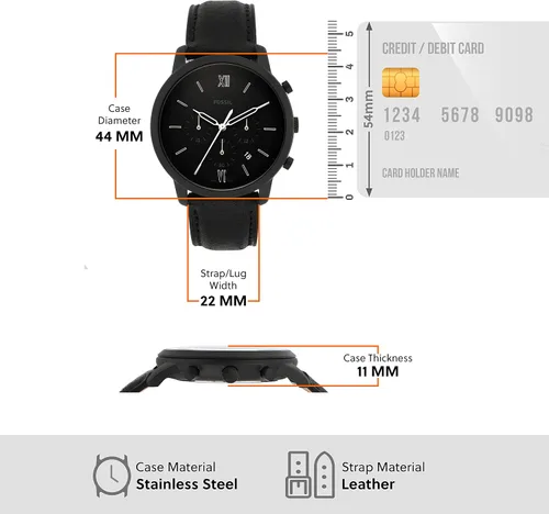 Miniatura 7 de Fossil - Reloj Neutra de cuarzo de acero inoxidable con cronógrafo para hombres