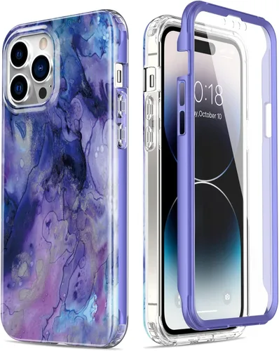 Miniatura 16 de Esdot Funda para iPhone 14 con Protector de Pantalla Integrado, Funda Resistente de Grado Militar con Diseños de Moda para Mujeres y Niñas, Funda