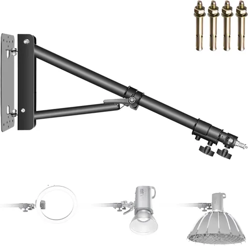 Miniatura 8 de Neewer Brazo de Pared de Montaje en Pared 15-23.6 pulgadas/38-60 Centímetros Longitud Ajustable con Adaptador Universal de 1/4 Pulgada a 3/8 Pulgada