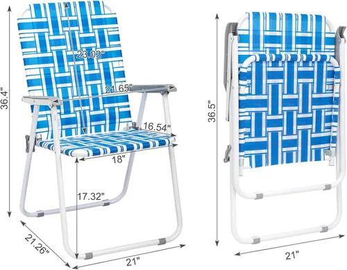 Miniatura 2 de 2 sillas plegables de patio para adultos, silla de playa ligera para patio, sillas de césped plegables, silla de playa portátil para interiores
