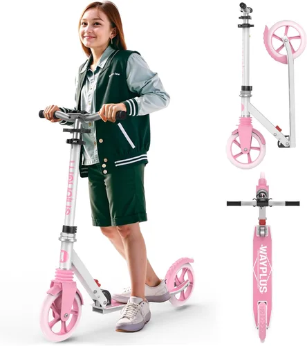 Miniatura 8 de WAYPLUS KS1 Kick Scooter para mayores de 6 años, niños, adolescentes y adultos. Carga máxima de 240 libras. Plegable, ligero, ruedas grandes de 8