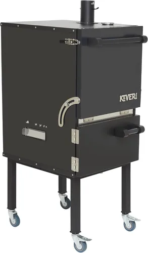 Miniatura 9 de Keveri H1 Inox Horno de Carbón de Acero Inoxidable Multiusos Parrilla, Ahumador, Asador, Horno, Horno de Pizza