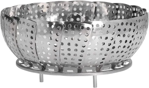 Miniatura 6 de Cesta de vapor, cesta de vapor expandible para verduras, acero inoxidable, estante de vapor para olla, alimentos vegetarianos para cocinar al vapor