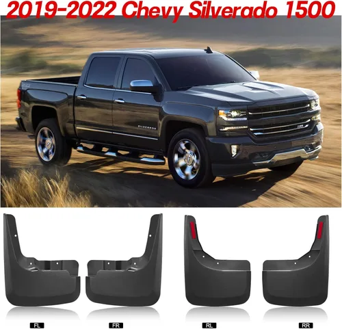 Miniatura 6 de BDFHYK Protectores contra salpicaduras de barro, 4 protectores de lodo laterales delanteros y traseros compatibles con Chevy Silverado 1500 2019-2022