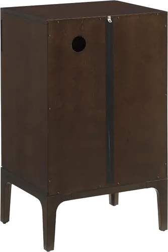 Miniatura 10 de Crosley Furniture Asher - Soporte para tocadiscos con almacenamiento para discos de vinilo, color marrón oscuro