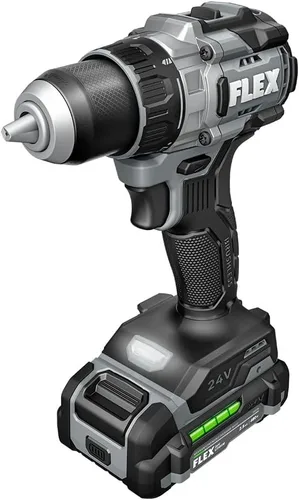 Miniatura 2 de FLEX Kit de taladro de 2 velocidades sin escobillas de 24 V sin escobillas de 1/2 pulgada y 1000 In-Lbs con (2) batería de litio de 2.5 Ah