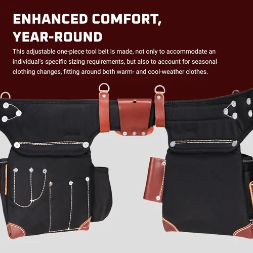 Miniatura 5 de Occidental Leather Cinturón ajustable, con compartimentos para herramientas.