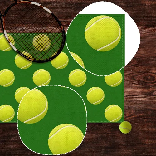 Miniatura 3 de Nepnuser Camino de mesa de pelota de tenis, decoración de fiesta de tenis, temática deportiva, suministros de fiesta de cumpleaños, verano, hogar