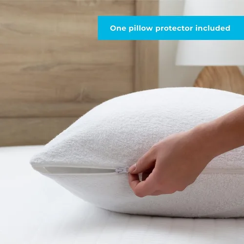 Miniatura 2 de Linenspa - Protector de almohada impermeable y suave de alta calidad, sin vinilo, estándar, color blanco