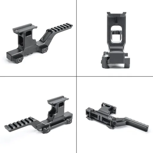 Miniatura 3 de Grupo Táctico Tipo HY Montura de Punto Rojo Montura Elevadiza Adaptador Láser Montaje Base de Riel Picatinny Montura de Alcance Elevadiza para (4BK)