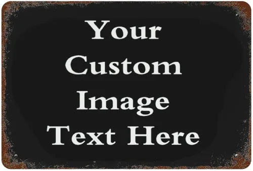 Miniatura 11 de PPFINE Letreros de metal personalizados, imagen de texto personalizada con tu nombre, decoración de pared para el hogar, bar, letreros de calle