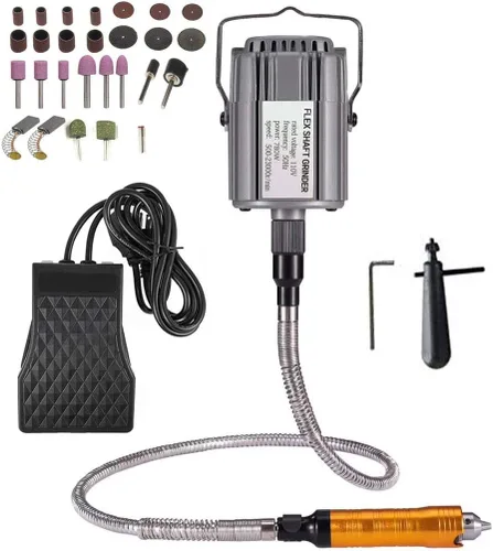 Herramienta Giratoria de Eje Flexible Molinillo Colgante Carver Kit de Herramientas Eléctricas Multifunción para Trabajo en Metal, Control por
