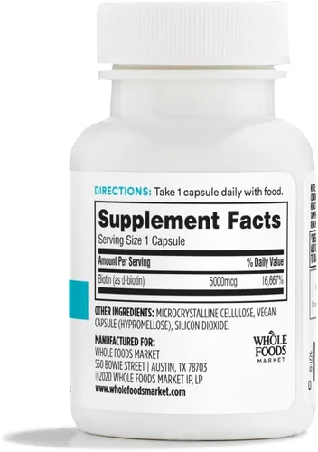 Miniatura 2 de 365 by Whole Foods Market, Biotina 5000MCG, 60