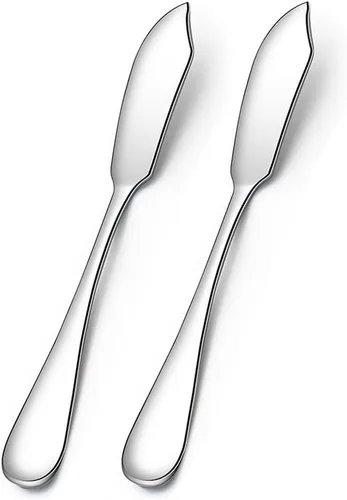 AOOSY Cuchillos de mantequilla de acero inoxidable, cuchillos de queso, esparcidor de mantequilla para cocina, restaurante, fiesta, juego de 2