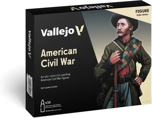 Vallejo - Juego de pintura acrílica de la Guerra Civil Americana | Color del modelo | Serie de colores de figuras Kit histórico en miniatura para