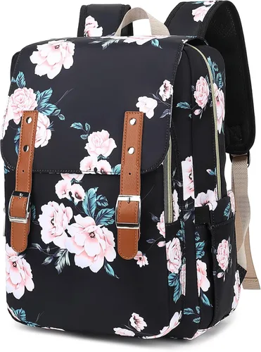 Miniatura 14 de Bee - Mochila para laptop para mujeres y niñas, mochila escolar universitaria de 15.6 pulgadas, mochila informal de viaje, tamaño grande