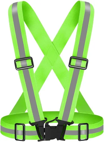 Miniatura 18 de High Visibility Reflective Vest Safety Vest Running Reflective Gear Adjustable Reflective Vest for Walking,Jogging,Hiking,Night Cycling