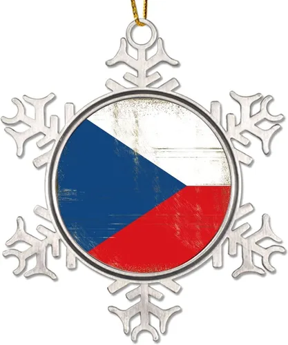 Miniatura 9 de Adorno de metal de copo de nieve de Canadá, recuerdo de Navidad, regalo de recuerdo patriótico, adorno colgante de Navidad, bandera nacional