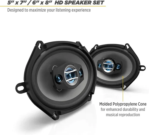 Miniatura 4 de Scosche HD57684 - Juego de altavoces de puerta de coche de alto rendimiento de 5 x 7 pulgadas de rango completo de 4 vías para una mejor experiencia