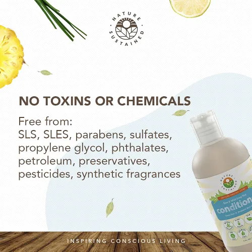 Miniatura 7 de Nature Sustained Acondicionador orgánico – Acondicionador natural hipoalergénico, sin químicos, sin sulfatos para cabello seco o dañado, fórmula