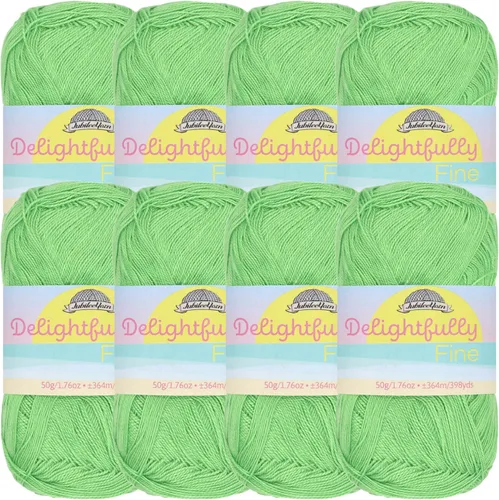 Miniatura 77 de JubileeYarn - Ovillo de hilo deliciosamente fino, 1.76 oz/madeja de rayón de bambú, color rosa polvo, 4 madejas