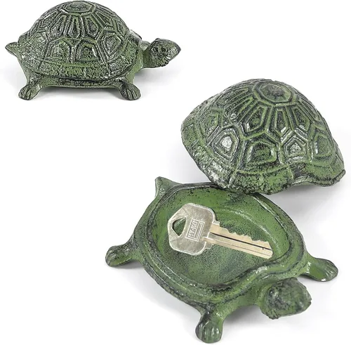 Miniatura 17 de Ocultador de llaves para exteriores, estatua de animal de hierro fundido y llaves para exteriores, soporte decorativo para llaves ocultas, antiguo