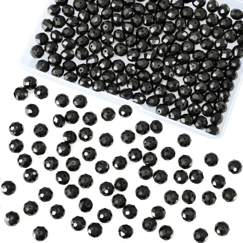 Miniatura 56 de 800 cuentas redondas de cristal de 0.236/0.396/0.394 pulgadas para joyas de bricolaje, ideales para pulseras, collares, colgantes y proyectos