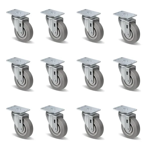 Miniatura 28 de Ruedas de Carretilla Ninoso, Juego de 4 Ruedas Industriales de Alta Resistencia de 4" con Capacidad de Carga de 1200 Libras, Ruedas para Carro