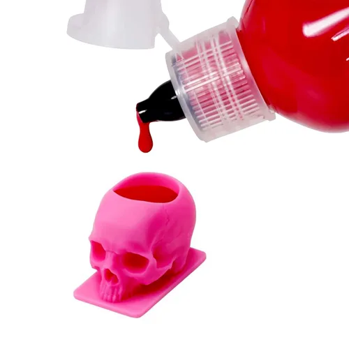 Miniatura 2 de Saferly Tapas de tinta de tatuaje de calavera para tatuaje, soporte de pigmento desechable con base, suministros de tatuaje de maquillaje permanente