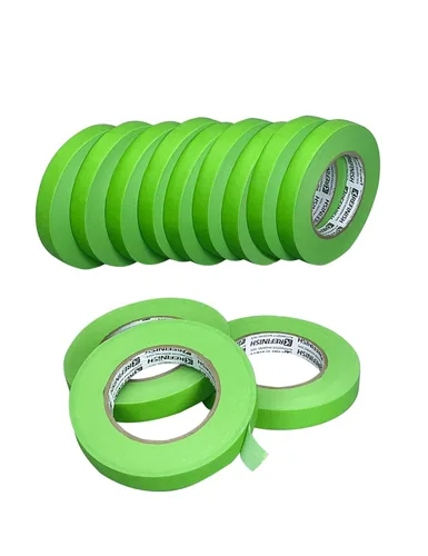 Miniatura 12 de KREFINISH Cinta de pintores - Cinta de enmascarar automotriz verde sin residuos, resistente al calor para cabina de pintura, 1.41 pulgadas x 60