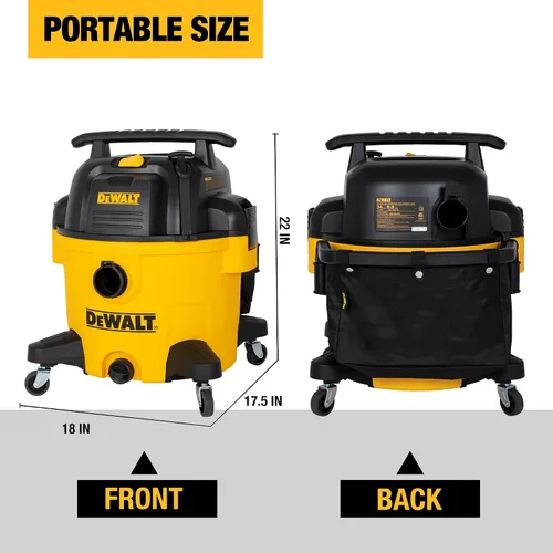 Miniatura 2 de DeWALT DXV09P - Aspiradora en húmedo y seco de 9 galones, color amarillo