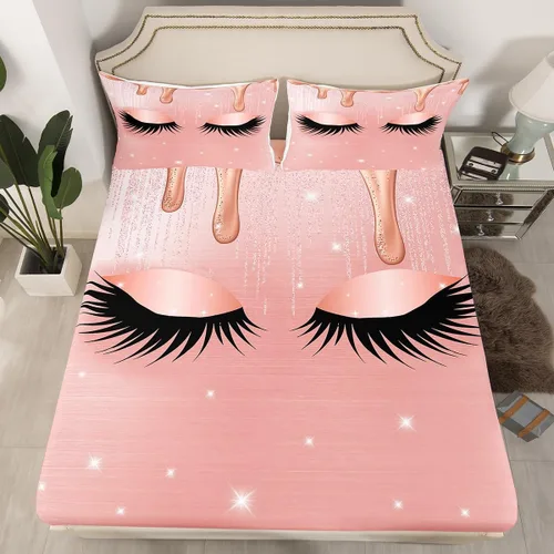 Miniatura 21 de Manfei Sábana bajera ajustable musical tamaño individual, juego de ropa de cama con estampado de notas musicales retro para niños y niñas, Marrón