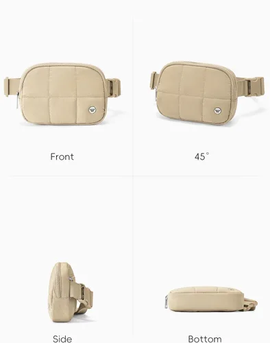 Miniatura 96 de WESTBRONCO Riñoneras para mujeres y hombres, bolsa para cinturón con bolsillos con cremallera, riñoneras modernas, bolsas cruzadas ligeras de 1