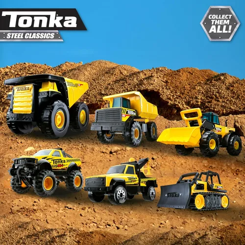 Miniatura 9 de Tonka Steel Classics - Cargador frontal fabricado con acero y plástico resistente, camión de construcción de juguete amarillo, niños y niñas, niños