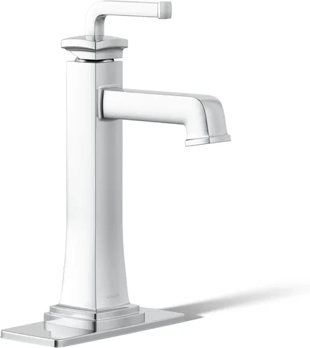 Miniatura 30 de KOHLER K-27399-4K-2MB Riff - Grifo de lavabo de baño amplio, grifos de baño de 3 agujeros con drenaje clicker, 1.0 GPM, latón moderno cepillado