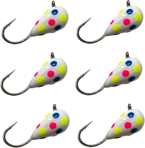 Miniatura 14 de Reaction Tackle Plantillas de pesca en hielo de tungsteno - Plantilla súper sensible en forma de lágrima para panfish, crappie, lucioperca, perca