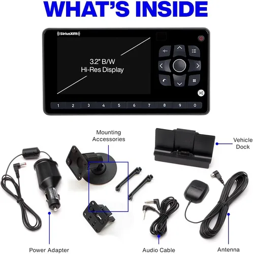 Miniatura 9 de SiriusXM SXEZR1V1 Onyx EZR Radio Satelital con Kit de Vehículo - Disfruta de SiriusXM en tu Sistema de Audio de Coche Existente y Más con Esta Radio
