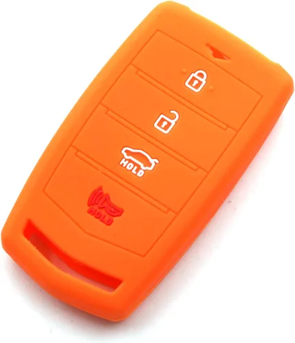 Miniatura 9 de 4 botones de silicona llavero remoto Smart Key Funda protectora para Hyundai Genesis G70 G80 G90 EQ900, Azul-cielo