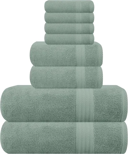 Miniatura 38 de GLAMBURG - Juego de 12 toallas faciales ultrasuaves de 13 x 13 pulgadas, 100% algodón, duraderas y altamente absorbentes, ideales para baño, cocina