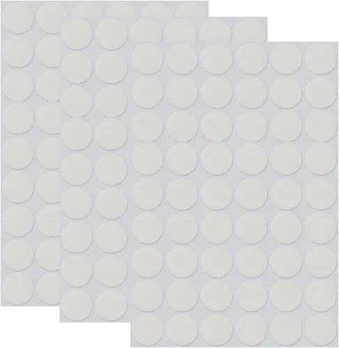 Miniatura 6 de 162 calcomanías autoadhesivas de PVC para agujeros de tornillo, 3 hojas de plástico, cubierta texturizada a prueba de polvo e impermeable, 0.827 in