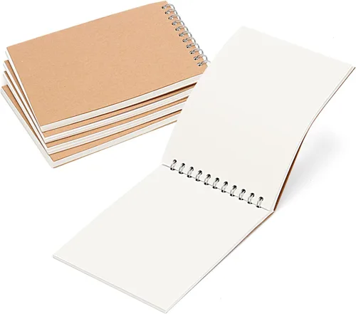 Miniatura 6 de HEIHAK 20 Pack A6 Sketch Notebooks, 120 Pages 60 Sheets Top Spiral Bound Pocket Sketchbooks, Small Spiral Notepads Sketch Pads Bulk for Kids