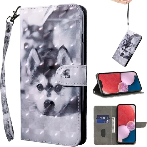 Miniatura 8 de Funda para Samsung Galaxy S23, cartera Flip Folio lindo 3D pintado de dibujos animados PU Funda de cuero PU para niñas mujeres ranuras para tarjetas