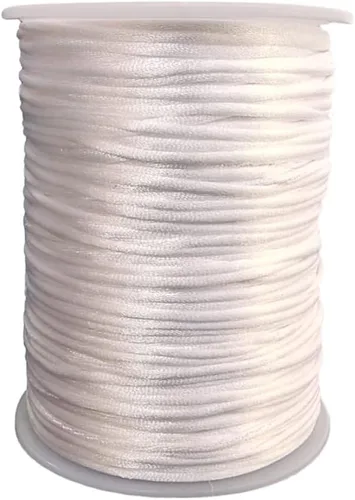 Miniatura 57 de 2.0 mm x 110 yardas de cordón de satén de nailon para abalorios, hilo trenzado para nudos chinos, rattail, macramé, pulseras, collares, fabricación