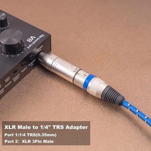 Miniatura 7 de Paquete de 4 adaptadores 1/4 a XLR, TRS a XLR de 1/4 pulgadas (2 pares), 2 piezas macho a macho y 2 piezas macho a hembra, equilibrado de cuarto