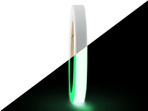 T.R.U. PGD-6 Cinta que brilla en la oscuridad: 1/2 pulgada de ancho x 30 pies de largo (verde lima luminiscente). Verde - 6 Hrs.