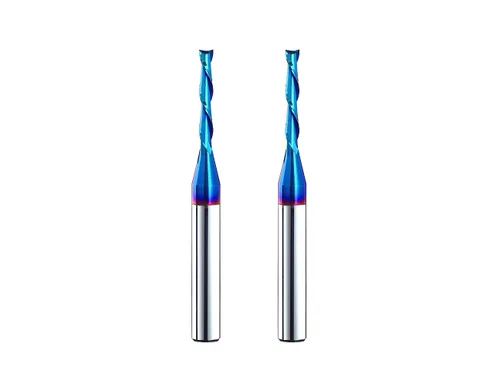 Miniatura 13 de BRD204 Broca de enrutador de inmersión en espiral de carburo sólido 2 flautas corte CNC Router Bits Molino de extremo NACO recubierto 1/8 "CD X 3/4