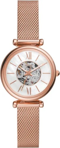 Miniatura 11 de Fossil Women's Carlie Automatic Stainless Steel Mesh Three-Hand Watch for Women, Dorado (Gold mesh)