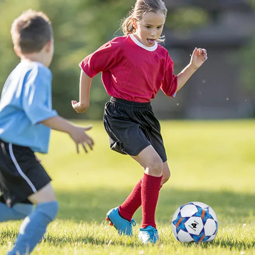 Miniatura 6 de Balón de fútbol Runleaps tamaño 1.5 y tamaño 3 y tamaño 4 y tamaño 5 para niños y adultos, pelotas de juguete con patrón de estrellas